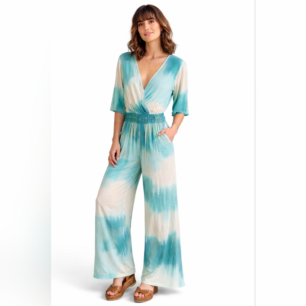 Khush Insight Tie Dye Wide Leg Jumpsuit Hand Dyed